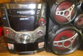 Sa-ak510 Panasonic 5 Cd Mp3 Dual Cassette Stereo #2
