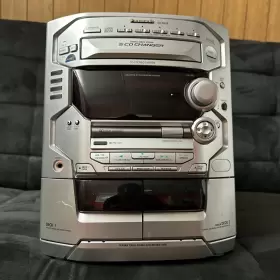 Sa-ak58 Panasonic Compact Stereo System 5-cd Changer Dual Tape