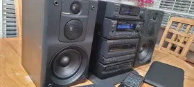 Sa-ch55 Panasonic Am/fm Cd And Dual Cassette Stereo System With Remote. Nice
