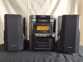 Sa-pm12 Panasonic Cd/cassette Am/fm Digital Stereo System With 2- Way Speakers