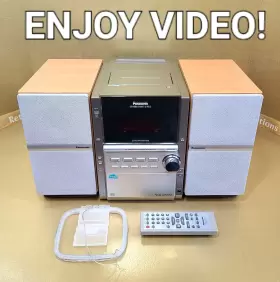 Sa-pm16 Panasonic Bookshelf Stereo Cd Player Tape Recorder Am/fm Radio Aux -see Video
