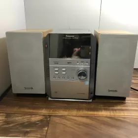 Sa-pm193 Panasonic Stereo Am/fm 5 Cd Cassette Mp3 Sb-pm19 Speakers No Remote