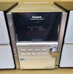 Sa-pm23 Panasonic Bookshelf Stereo Cd Player Tape Recorder Am/fm Radio Aux -see Video #3