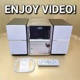 Sa-pm23 Panasonic Bookshelf Stereo Cd Player Tape Recorder Am/fm Radio Aux -see Video