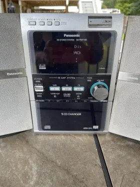 Sa-pm71sd Panasonic Stereo System Tape 5 Disc Cd Changer Player Radio Silver #2