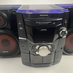 Sa-sk110 Panasonic Mash 5 Cd Changer Digital Stereo System Duel Cassette Tested #3