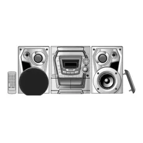 Sc-ak200 Panasonic 5 Disc Cd Player Double Cassette Tuner Radio Hifi System