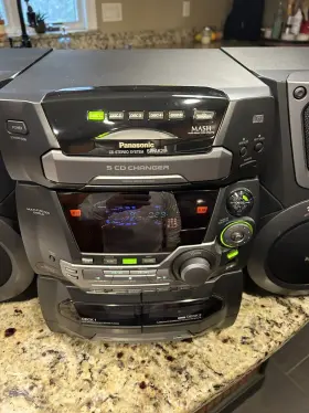 Sb-ak25 Panasonic Sc-ak25 5 Cd Changer Dual Tape Stereo System Speakers #2