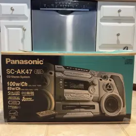 Sc-ak47 Panasonic 5 Cd Shelf System Dual Cassette Radio Remote In Original Box #3