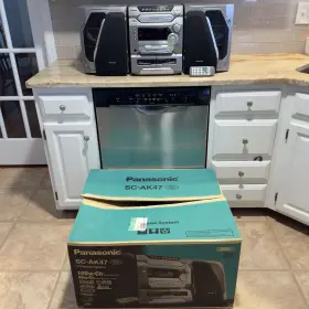 Sc-ak47 Panasonic 5 Cd Shelf System Dual Cassette Radio Remote In Original Box