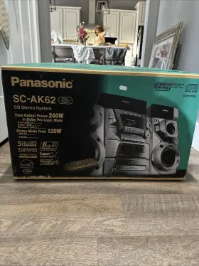 Sc-ak62 Panasonic Am-fm Cd Cassette Stereo System New