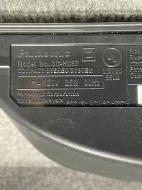 Sc-hc57 Panasonic Compact Stereo System 120v 25w 60hz Without Remote In Black #3