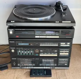 Sl-h308u Panasonic Sg-d45 Stereo Cassette Receiver Sl-p3500 Cd Player Turntable
