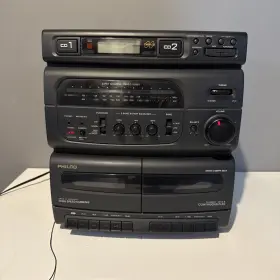 22cdk Philco Twin Compact Stereo Music System Model