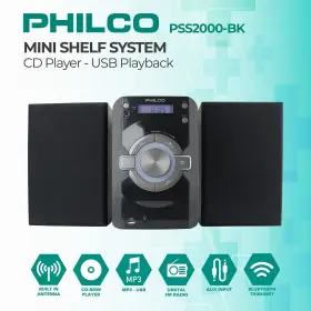 Philco 850041387116 Mini Stereo Shelf Systems Cd Player With Digital Fm Radio Bluetooth Streaming Re #2