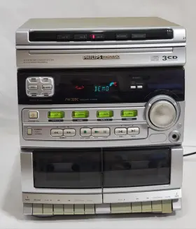 098767y8uij Philips -098767y8uij Magnavox 3 Cd Changer Dual Cassette Am/fm Mini Hifi Stero Works/ Parts #3