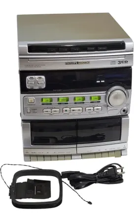 098767y8uij Philips -098767y8uij Magnavox 3 Cd Changer Dual Cassette Am/fm Mini Hifi Stero Works/ Parts