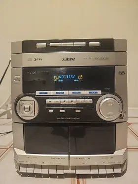 Fw-c100 Philips Fw-c100/37 Mini Hi-fi System 3cd Changer Cassette Am/fm Radio Aux