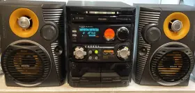 Fw-c550 Philips Dual Cassette Deck 3 Cd Changer W Speakers