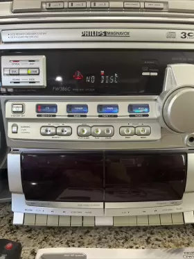 Fw386c Philips Magnavox Mini Hifi System A/m F/m Dual Cassette 3 Cd With Speakers #2