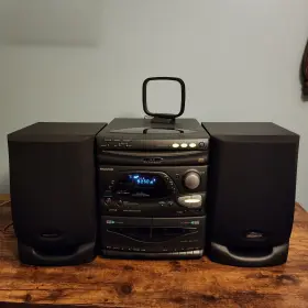 Fw58 Philips Magnavox Mini Hifi System - Tested 3 Cd Casette Am/fm