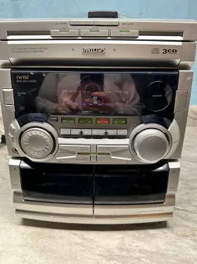 Fw930 Philips Phillips Fw930/37 Hifi System Am/fm Dual Cassette 3 Cd Mp3. Tested Working #3