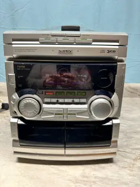 Fw930 Philips Phillips Fw930/37 Hifi System Am/fm Dual Cassette 3 Cd Mp3. Tested Working