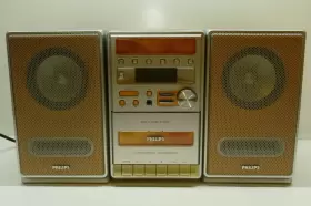 Mc-129 Philips Am/fm Radio Tape Cassette Cd Player Micro System Surround Tested