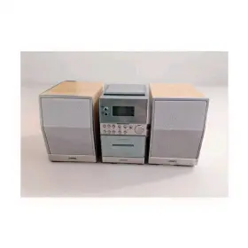 Mc-30 Philips Mc-30/37 Bookshelf Stereo System With Speakers Fm Cd And Tape Tested Works