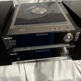 Mcm704d Philips Vintage Silver Micro Hi-fi System Stereo Cd With Ipad Dock #2