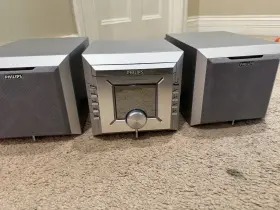 Philips Mz-3/37 Compact Audio System Silver Black 20w Rms