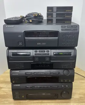 Pioneer Sx-j420 Stereo System 6-disc Cd Pd-j920m Cassette Ct-j320wr Tuner Read