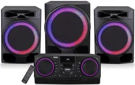 Pyle 842893165189 4-piece Mini Hi-fi Stereo System - Bookshelf With Bluetooth Usb F