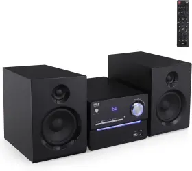 Phskr20 Pyle Cd/dvd P.m.p.o Stereo System 3-pc Wireless Bt Streaming 6 Ohm Two-way