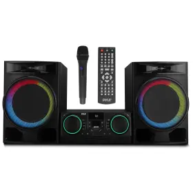 Phskr28 Pyle Home Stereo 160w 3-piece Mini Hi-fi Bluetooth System Mp3 Usb Fm Speakers