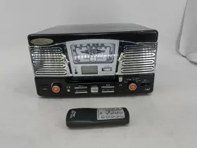 Ptcd8u Pyle Vintage Style Turntable With Cd/radio/usb/mp3 Read