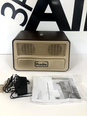 Ravencourt 060393441144 One Button Radio - Simple Retro Am/fm Analogue Radio/usb Mp3 Player