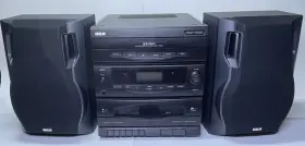 Rp-9316b Rca Compact Audio System Cd Changer Dual Cassette Deck Am/fm Stereo