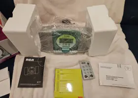 Rp3757 Rca Compact Cd Player Am/fm Clock Radio Alarm Model Tested In Box