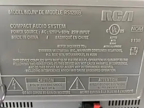 Rs-1286b Rca Stereo Am/fm 5 Disc Dual Cassette Tape Deck Rs 1286b All Works Great #3