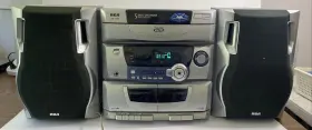 Rs-1286b Rca Stereo Am/fm 5 Disc Dual Cassette Tape Deck Rs 1286b All Works Great