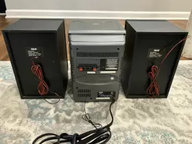 Rs1239 Rca Stereo Cassette Cd Player With Speakers No Remote #3