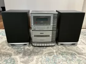 Rs1239 Rca Stereo Cassette Cd Player With Speakers No Remote