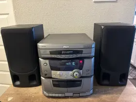 Rs1249 Rca 3-disc Cd Changer Cassette Hi-fi Component System With Speakers Read
