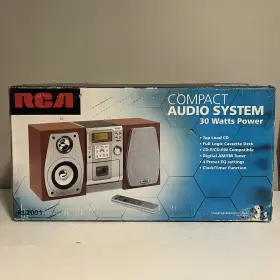 Rs2001 Rca Compact Stereo System Cd Cassette Player With Remote Manuals Cords Read