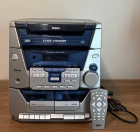 Rca Rs2534 Audio System Plays 5 Cd Changer Cassettes Unit Only Tested Remote