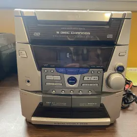 Rs2610 Rca 5-disc Cd Changer Dual Cassette Shelf Stereo - For Parts/repair