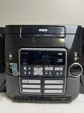 Rs2620 Rca 5 Disc Changer Cassette Deck Sound System With Original Speakers Read #2