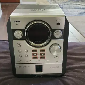 Rca Rs2644 5 Disc Cd Changer 300w Bass Boost Am/fm Mp3 Aux Home Stereo System