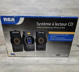 Rs3081i Rca Cd Audio System Iphone Ipod Rotating Dock Fm Radio Speakers Remote